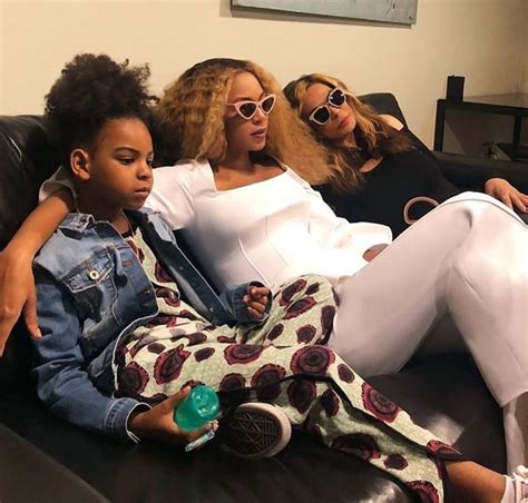Beyonce Poses With Daughter Blue Mom Tina Knowles Lawson Pic