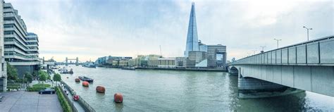London Panoramic View Along River Thames Editorial Stock Photo Image