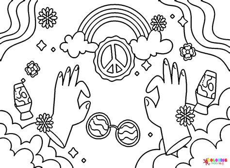 Hippie Images Coloring Page Free Printable Coloring Pages