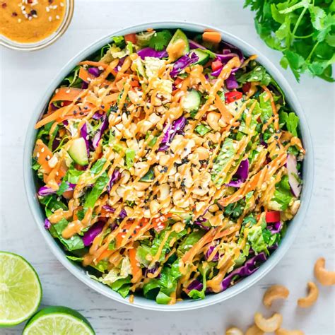 Chopped Thai Salad With Peanut Sauce Ready In 3 Steps