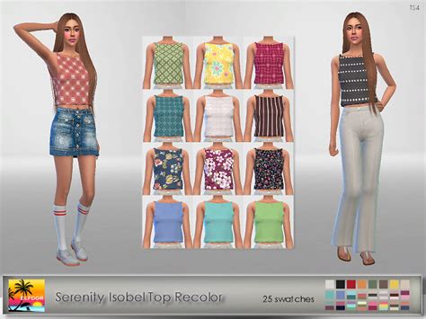 Serenity Isobel Top Recolor Sims 4 Female Clothes