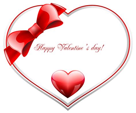 Red And White Happy Valentines Day Heart Png Clip Art Image Happy