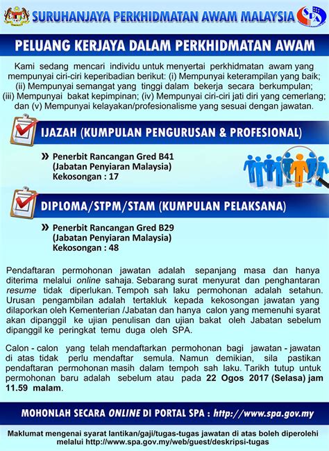 But can always apply permission from jabatan insolvensi malaysia(mdi). JAWATAN KOSONG DI JABATAN PENYIARAN MALAYSIA - 65 ...