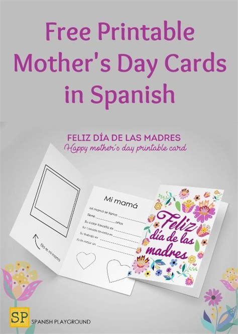 Free Printable Spanish Mother's Day Card