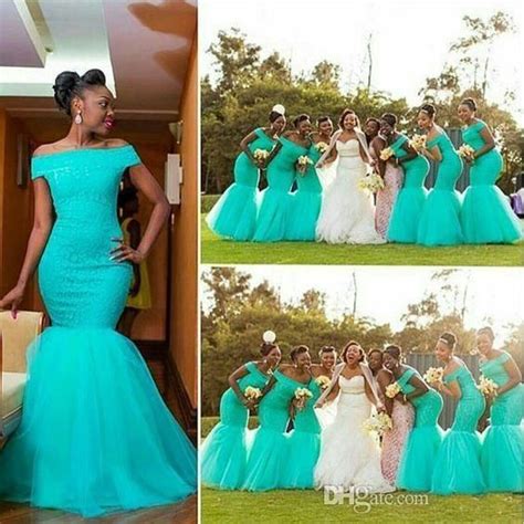 Turquoise And Black Bridesmaid Dresses