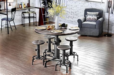 Foskey CM3367PT 5PC Counter Height Dinette Set in Antique ...