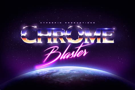 Chrome 80s Text Effect Psd On Behance