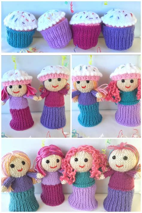 Kriskrafter Cutie Cupcake Dolls Free Knitting Pattern
