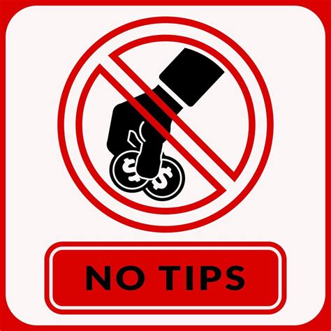 No Tipping Sign Graphic Design Vector Illustration 9210167 Vector Art