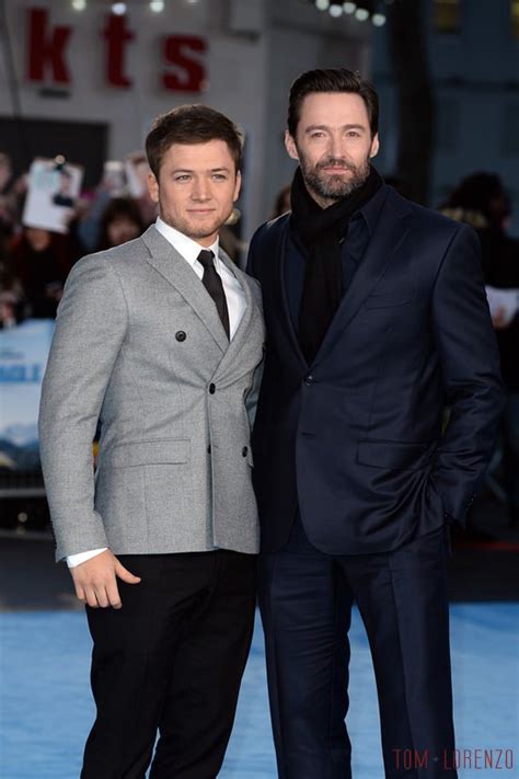 For me, getting to those this friday, his journey to the olympics hits the big screen in eddie the eagle. Taron Egerton and Hugh Jackman at the "Eddie the Eagle ...