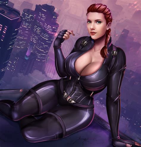 Rule 34 1girls Avengers Avengers Endgame Big Breasts Black Bodysuit Black Widow Marvel