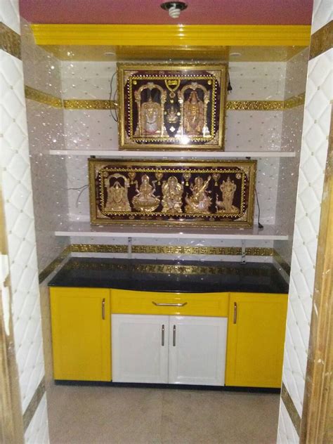 Pooja mandir & tanjore paintings in usa. Aluminium Pooja Cabinet, For Home, Rs 1500 /cubic feet In ...