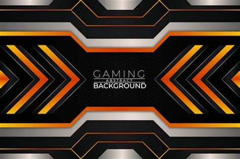 Premium Vector Futuristic Gaming Background Orange Style