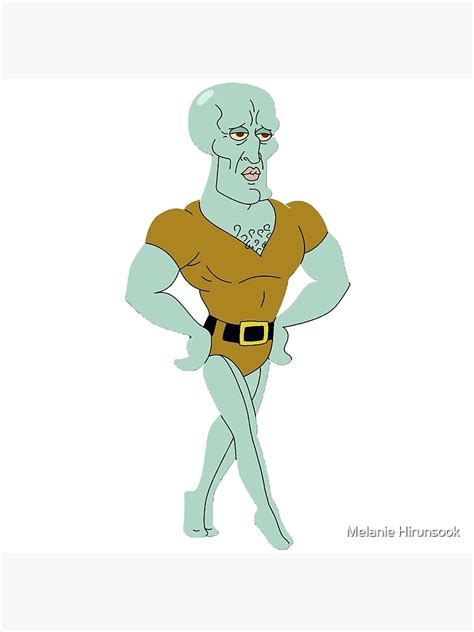 Handsome Squidward Meme Canvas Print By Nee1234 Redbubble