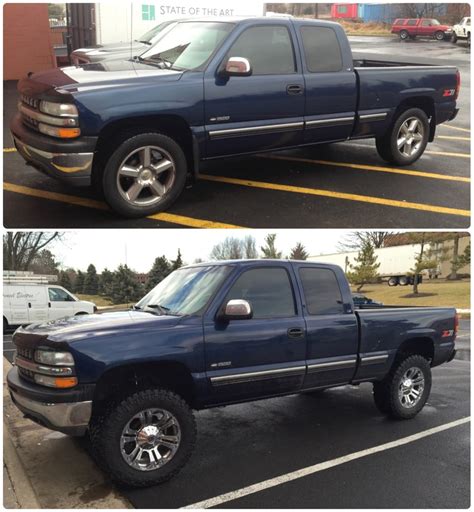 Silverado 6 Inch Lift W35 Tires Before And After Yelp