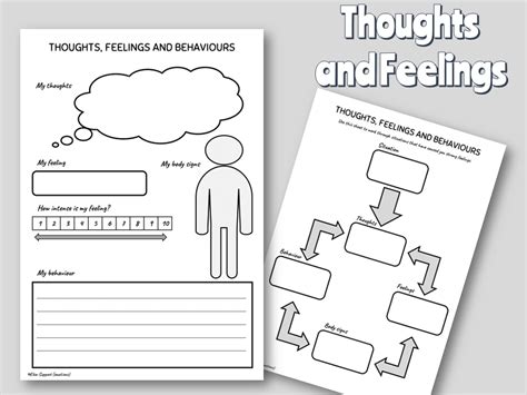 Thoughts And Feelings Worksheets Elsa Support