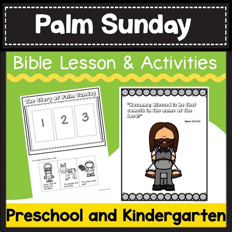 Palm Sunday Bible Lesson For Preschool And Kindergarten Sunday Etsy