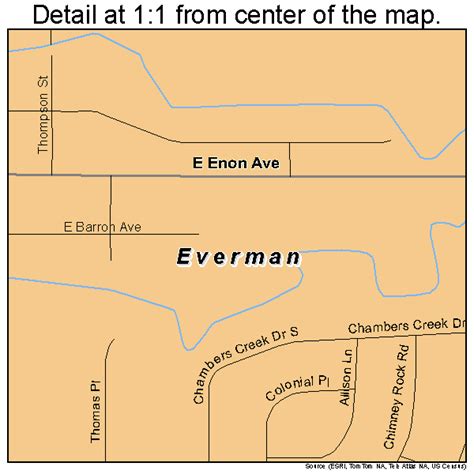 Everman Texas Street Map 4824912