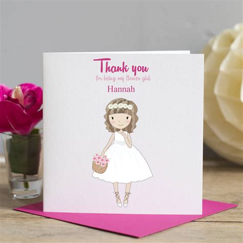 Thank You Flower Girl Card By Lisa Marie Designs