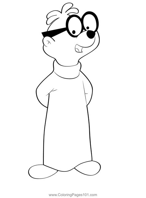 Standing Simon Coloring Page For Kids Free Alvin And The Chipmunks