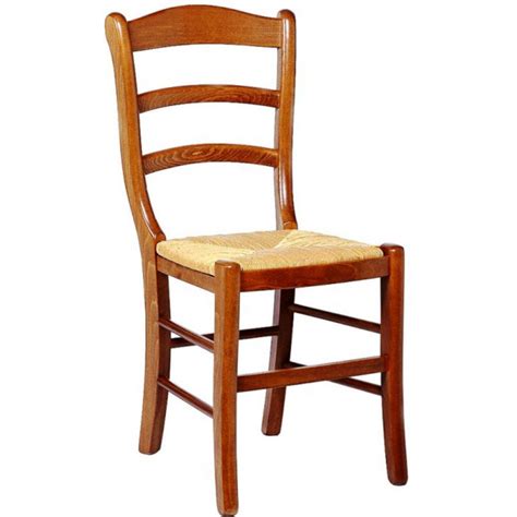 Chaise de salle à manger en bois et paille Valaisanne 48