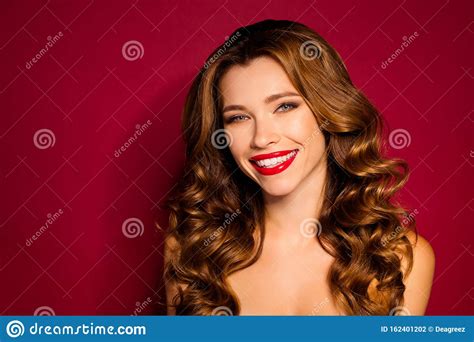 Close Up Portrait Of Her She Nice Looking Attractive Glamorous Cheerful