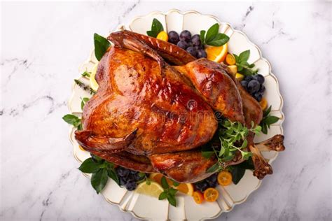 Whole Roasted Turkey For Thanksgiving Stock Photo Image Of Delicious