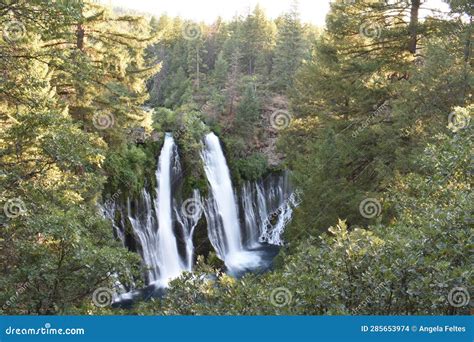Waterfall At Mcarthur Burney Falls Memorial State Park Stock Photo