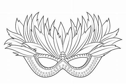 Coloring Mardi Pages Gras Mask Venetian Grass