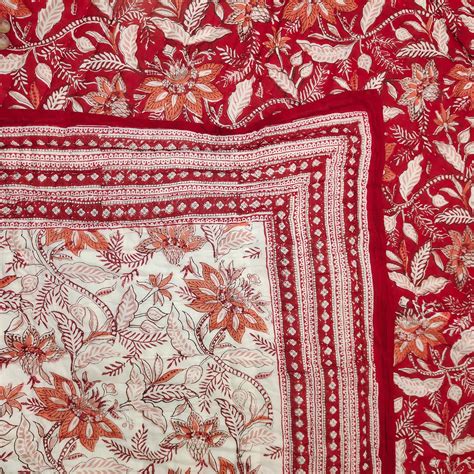 Indian Reversible Quilt Soft Cotton Quilt Hand Block Print Etsy