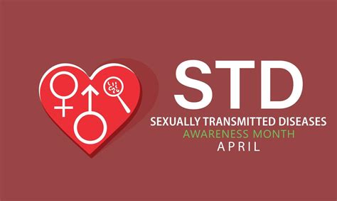 April Is Sexually Transmitted Diseases Awareness Month Template For Background Banner Card