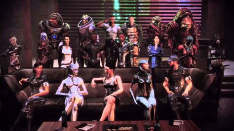 Mass Effect 3 Cutscene Crew Party Photo Youtube
