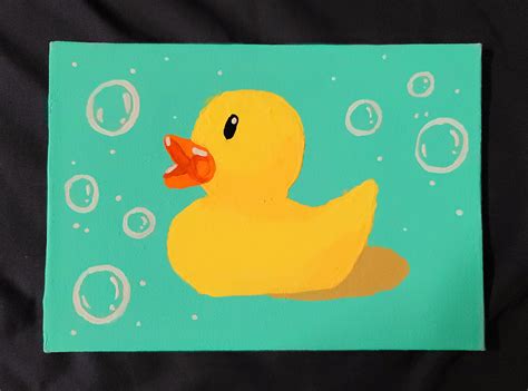 Rubber Duck Acrylic Painting Etsy
