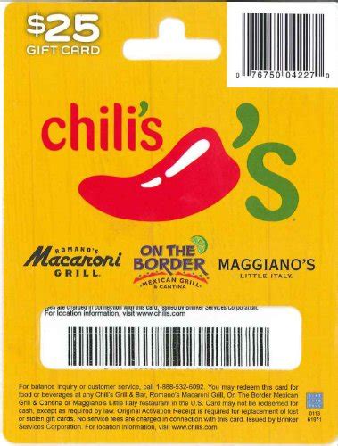 A gift card for every occasion. Chili's Gift Card $25 - Shop GiftCards