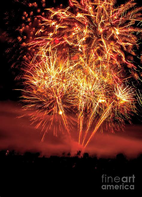 Abstract Fireworks Photograph By Robert Bales