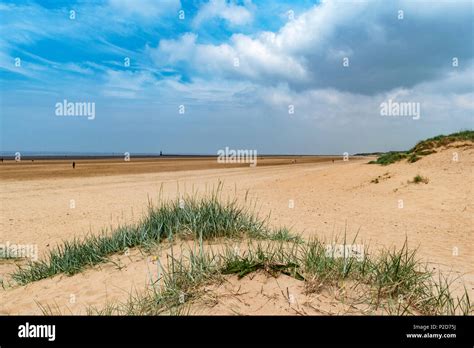 Crosby Beach Near Liverpool Merseyside England Britain Uk Stock