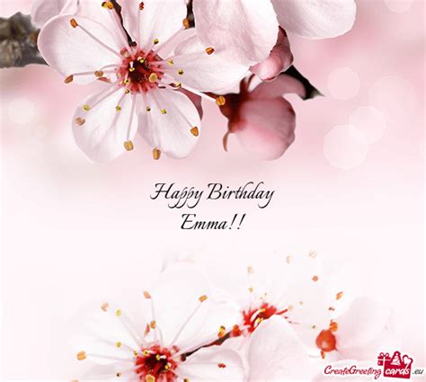 Happy Birthday Emma Free Cards