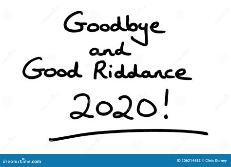 Goodbye And Good Luck Handwritten Lettering Cartoon Vector