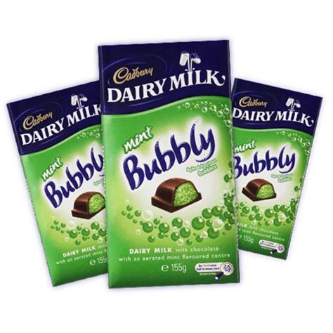 Cadbury Dairy Milk Mint Bubbly Chocolate 155g Khampasert