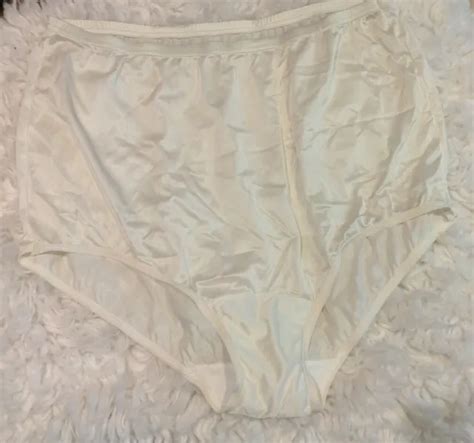 Vintage Vanity Fair White Semi Sheer Stretchy Nylon Granny Panties Briefs 8 Xl 2995 Picclick