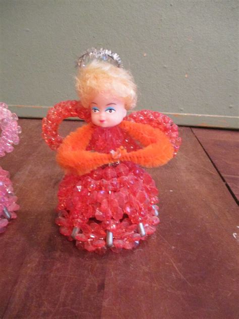 Safety Pin Bead Dolls Vintage Group Of 2 Etsy