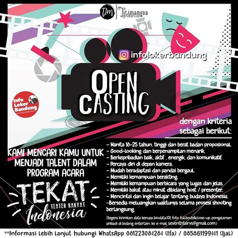 Open Casting Titimangsa Productions Bandung Februari 2019 Lowongan