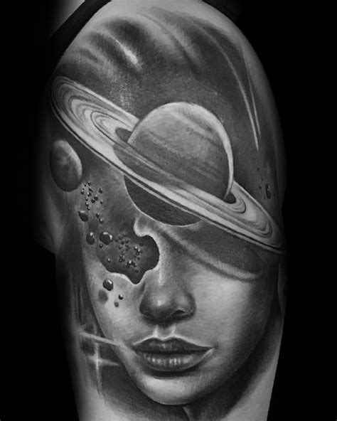 60 Saturn Tattoo Designs For Men Planet Ink Ideas Saturn Tattoo