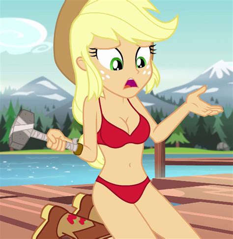 Applejack Belly Button Breasts Cleavage Edit Edited