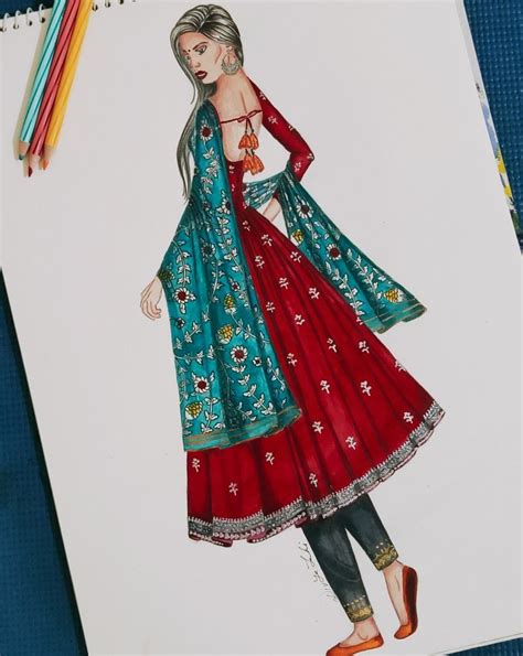 Fashion Illustration Indian Outfit In 2021 Fashion Illustration