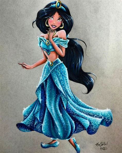 Jasmine Drawing By Maxxstephen Instagram Aladdin Disney Princess