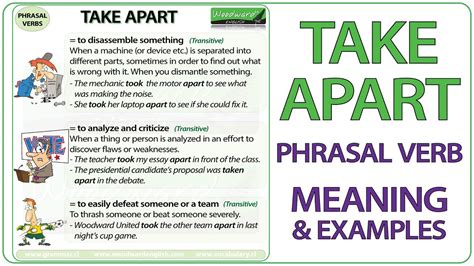 Take Apart Phrasal Verb Meaning And Examples In English สังเคราะห์