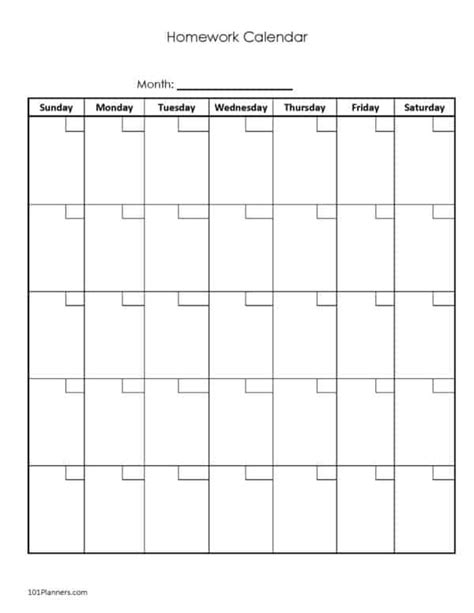Free Printable Homework Planner Template Pdf Word Excel Or 