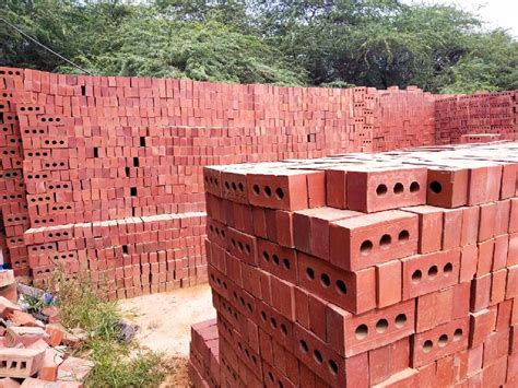 Automatic Polished Hollow Clay Bricks For Side Walls Specialities