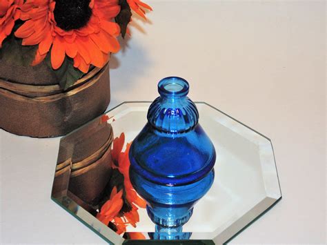 Wheaton Blue Glass Ink Bottle Vintage Collectible Blue Etsy Blue Glass Bottles Reed